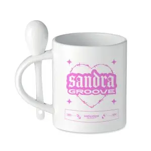 Taza con cuchara gira Sandra Groove